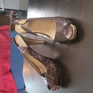 Woman's open toed high heels